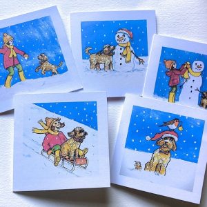 Bertie & Ruby Christmas Cards (5-Pack, mixed designs)